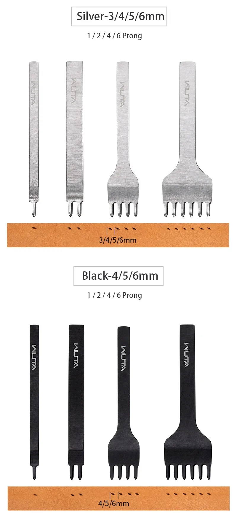 Leder Meißel Diamond 3 bis 6 mm für Nähen