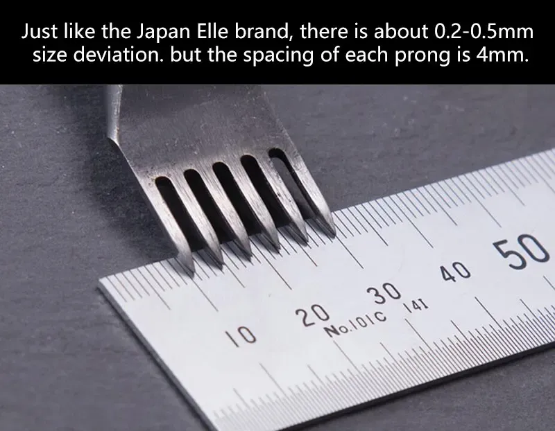 Leder Meißel Diamond Point 3 bis 4 mm