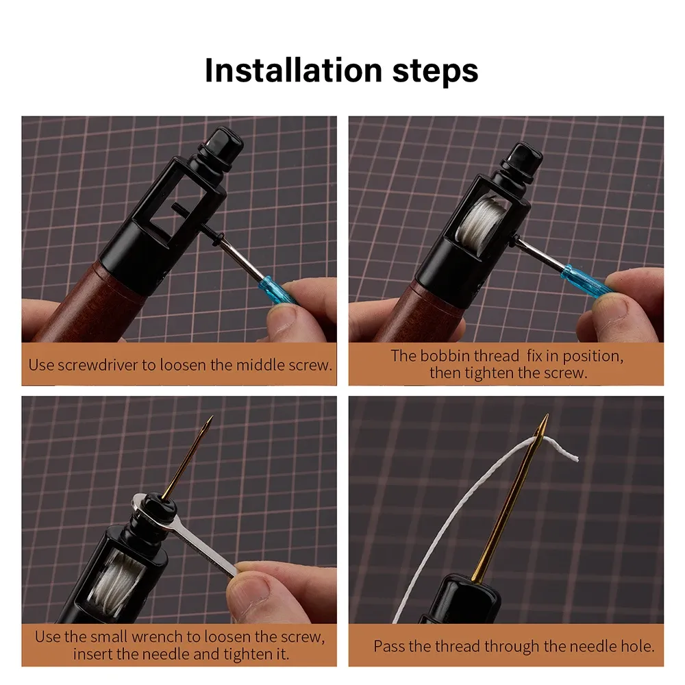 Leder Nähen Ahle Faden Kit für Reparatur