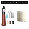 Leder Nähen Ahle Faden Kit für Reparatur – Farbe Set D-10 gold needle