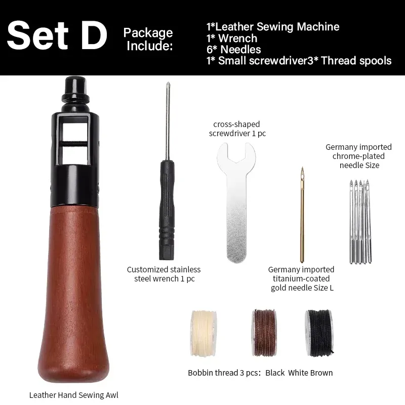 Leder Nähen Ahle Faden Kit für schnelle Nähte