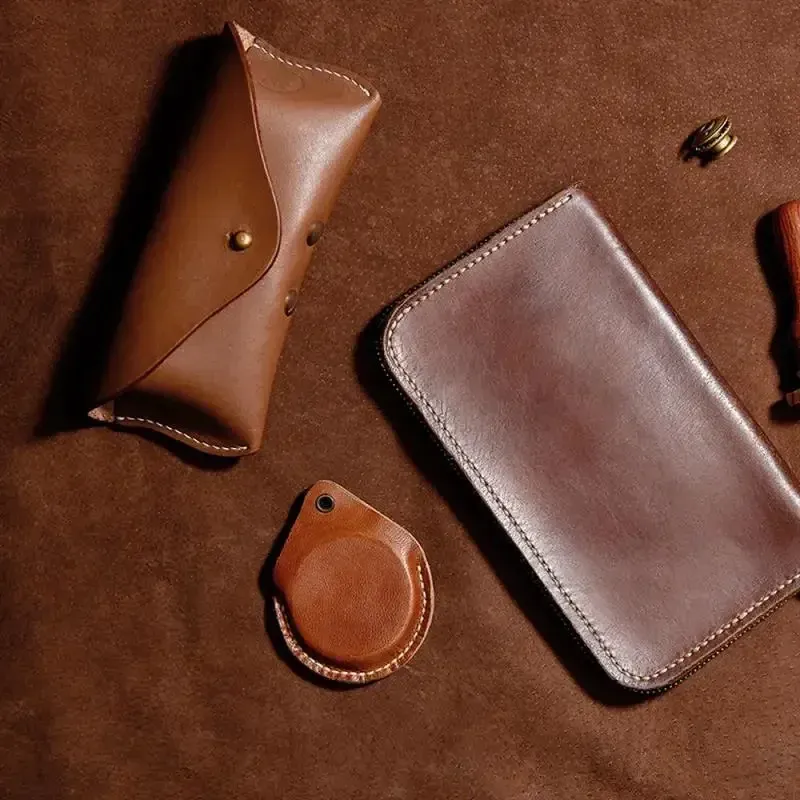 Leder Nähen Ahle Nadel mit Kupfer Griff Set