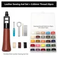 Leder Nähmaschine Ahle Faden Kit für schnelle Nähte – Farbe Set B0.65mm 25thread