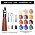 Leder Nähmaschine Ahle Faden Kit für schnelle Nähte – Farbe Set C0.35mm 12thread