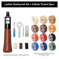 Leder Nähmaschine Ahle Faden Kit für schnelle Nähte – Farbe Set C0.65mm 12thread