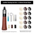 Leder Nähmaschine Ahle Faden Kit für schnelle Nähte – Farbe Set D0.35mm 15thread