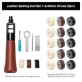 Leder Nähmaschine Ahle Faden Kit für schnelle Nähte – Farbe Set D0.45mm 15thread