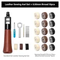 Leder Nähmaschine Ahle Faden Kit für schnelle Nähte – Farbe Set D0.55mm 15thread