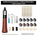 Leder Nähmaschine Ahle Faden Kit für schnelle Nähte – Farbe Set E0.65mm 15thread