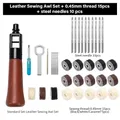 Leder Nähmaschine Ahle Faden Kit für schnelle Nähte – Farbe Set F0.45mm 15thread