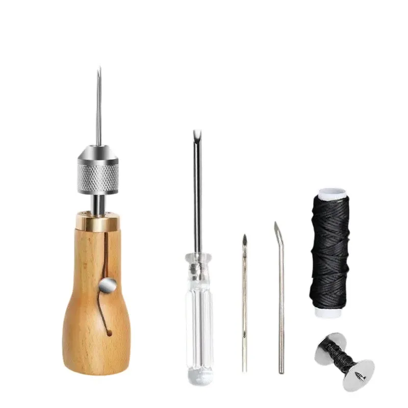 Leder Nähmaschine Ahle Faden Kit Schuster Reparatur Werkzeuge