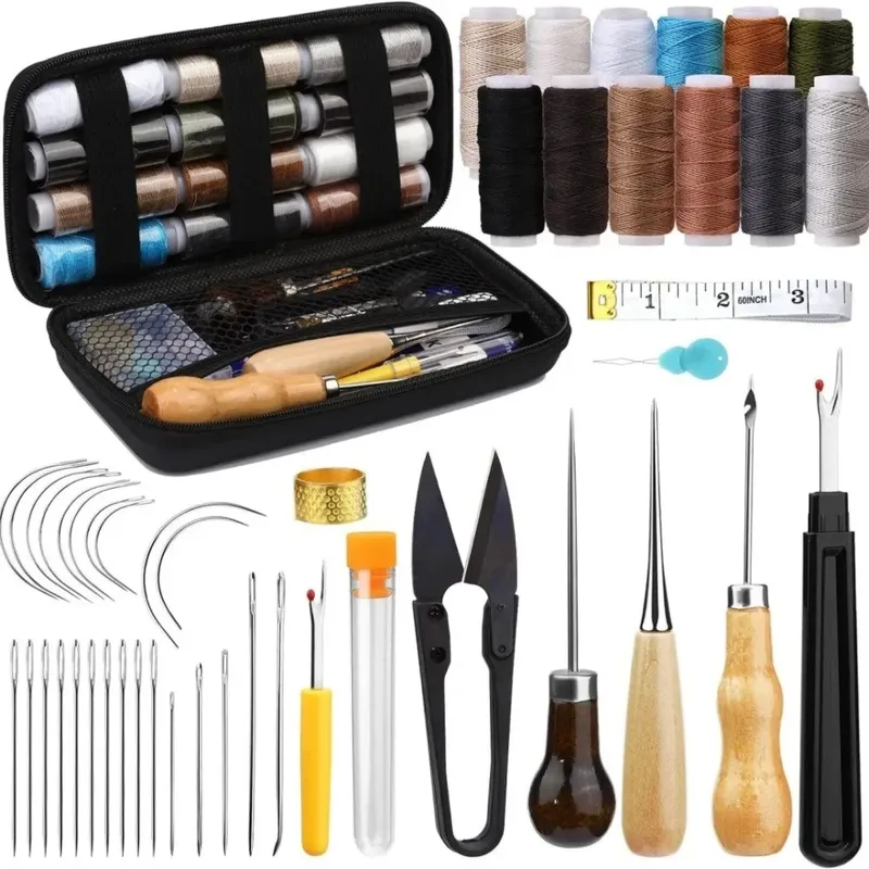 Leder Nähset 48 Teile Polsternadeln Handwerk Nähnadeln DIY