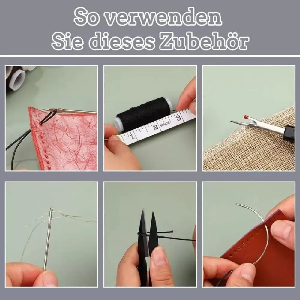 Leder Nähset 48 Teile Polsternadeln Handwerk Nähnadeln DIY