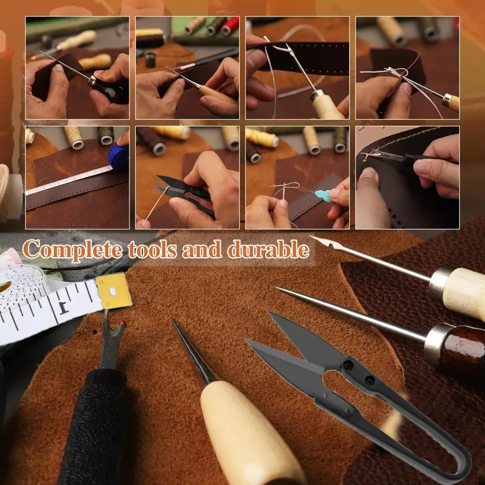 Leder Nähset 48 Teile Polsternadeln Handwerk Nähnadeln DIY