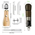 Leder Nähset mit Säumesser und Faden Schnellnähgerät Reparatur – 2