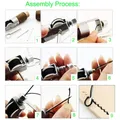 Leder Nähset mit Säumesser und Faden Schnellnähgerät Reparatur – 5