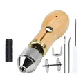 Leder Nähset mit Säumesser und Faden Schnellnähgerät Reparatur – Farbe Set B