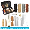 Leder Nähwerkzeugset 28 bis 32 Teile mit Nadeln und Faden – Farbe 28PCS