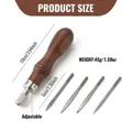 Leder Nähwerkzeugset 4-in-1 mit austauschbaren Klingen – 6