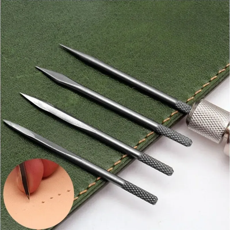 Leder Nähwerkzeugset 4-in-1 mit austauschbaren Klingen