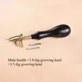 Leder Nutenmarkierungsutensilien Schneiden Verbrennen Chipping Edge – Farbe handle dig 1.0-1.5
