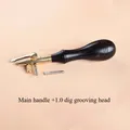 Leder Nutenmarkierungsutensilien Schneiden Verbrennen Chipping Edge – Farbe handle Head 1.0