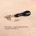 Leder Nutenmarkierungsutensilien Schneiden Verbrennen Chipping Edge – Farbe Handle Dig slot 1.0