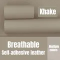 Leder Patch PU atmungsaktiv selbstklebend für Sofa Autositz und Möbel 10 bis 50 cm – Color Khake
