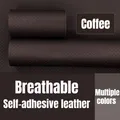 Leder Patch PU atmungsaktiv selbstklebend für Sofa Autositz und Möbel 10 bis 50 cm – Color Coffee