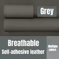 Leder Patch PU atmungsaktiv selbstklebend für Sofa Autositz und Möbel 10 bis 50 cm – Color Gray