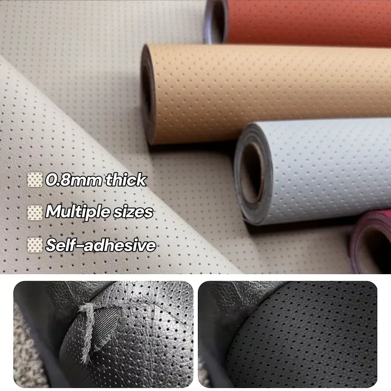 Leder Patch PU atmungsaktiv selbstklebend für Sofa Autositz und Möbel 10 bis 50 cm