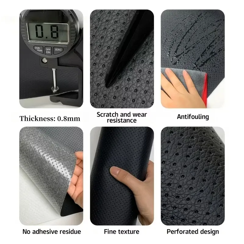 Leder Patch PU atmungsaktiv selbstklebend für Sofa Autositz und Möbel 10 bis 50 cm