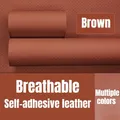 Leder Patch PU atmungsaktiv selbstklebend für Sofa Autositz und Möbel 10 bis 50 cm – Color Brown