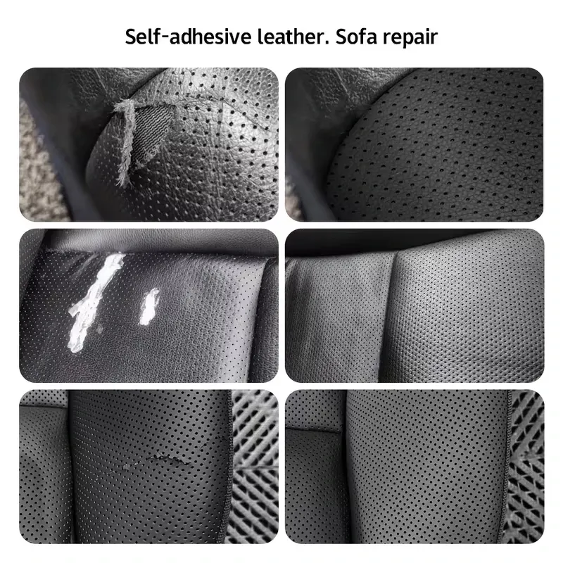Leder Patch PU atmungsaktiv selbstklebend für Sofa Autositz und Möbel 10 bis 50 cm