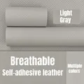Leder Patch PU atmungsaktiv selbstklebend für Sofa Autositz und Möbel 10 bis 50 cm – Color Light gray
