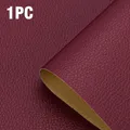 Leder Patch PU selbstklebend für Auto Sofa Bett und Stuhl 35 bis 200 cm – Farbe Burgundy