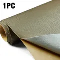Leder Patch PU selbstklebend für Auto Sofa Bett und Stuhl 35 bis 200 cm – Farbe Gray and gold
