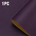 Leder Patch PU selbstklebend für Auto Sofa Bett und Stuhl 35 bis 200 cm – Farbe Deep Purple