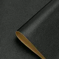 Leder Patch PU verdickt selbstklebend für Sofa Sitz 50 bis 100 cm – Farbe schwarz