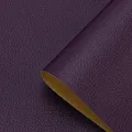 Leder Patch PU verdickt selbstklebend für Sofa Sitz 50 bis 100 cm – Farbe Deep purple