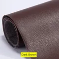 Leder Patch PU verdickt selbstklebend für Sofa Sitz 50 bis 100 cm – Farbe Dark Brown