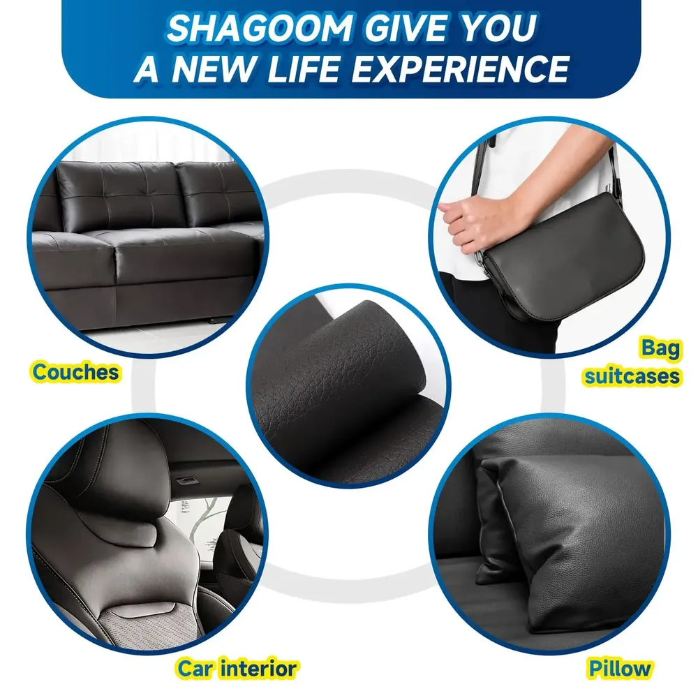 Leder Patch selbstklebend für Sofa Auto Sitz und Tasche 10 bis 35 cm