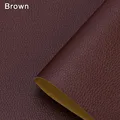 Leder Patch selbstklebend für Sofa Auto Sitz und Tasche 10 bis 50 cm – Farbe Braun