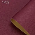 Leder Patch selbstklebend für Sofa Auto Sitz und Tasche 35 bis 200 cm – Farbe Burgundy
