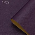 Leder Patch selbstklebend für Sofa Auto Sitz und Tasche 35 bis 200 cm – Farbe Deep Purple