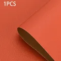 Leder Patch selbstklebend für Sofa Auto Sitz und Tasche 35 bis 200 cm – Farbe Orange