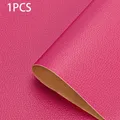 Leder Patch selbstklebend für Sofa Auto Sitz und Tasche 35 bis 200 cm – Farbe Rose Red