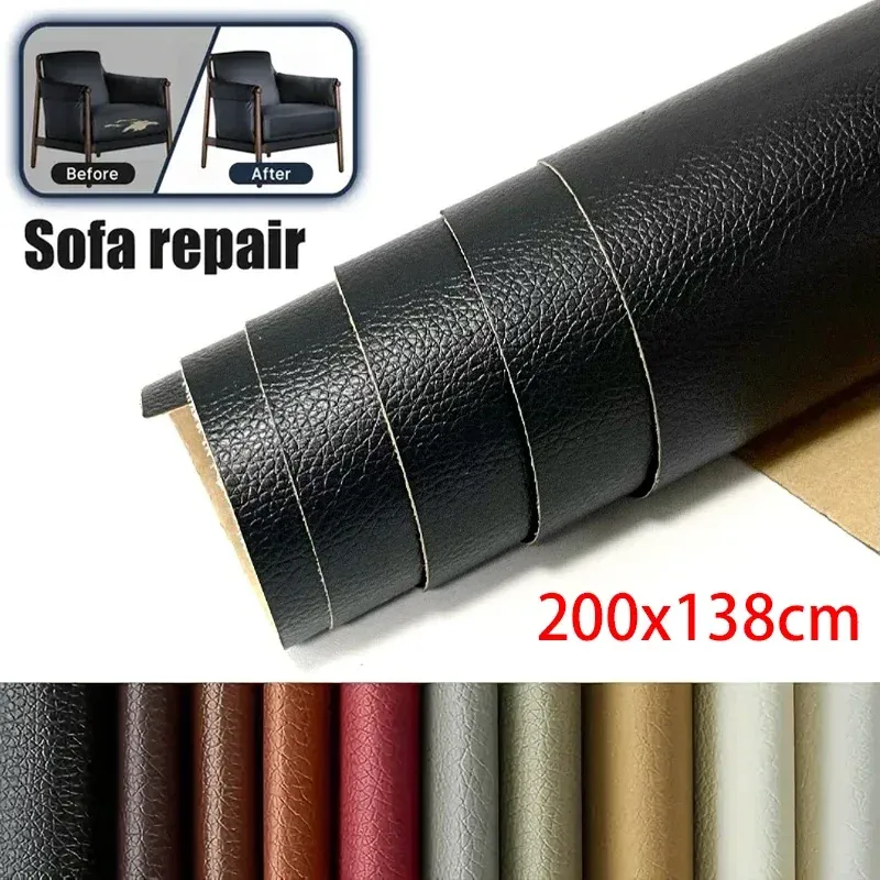 Leder Patch selbstklebend für Sofa Auto Sitz und Tasche 35 bis 200 cm