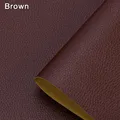 Leder Patch selbstklebend für Sofa Auto Sitz und Tasche 35 bis 300 cm – Farbe Brown