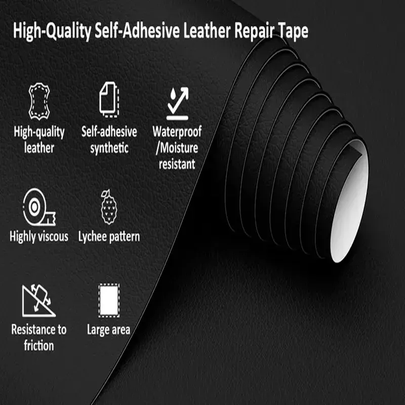 Leder Patch selbstklebend für Sofa Kissen und Tischplatte 10 bis 50 cm